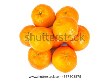Delicious Juicy Ripe Sweet Mandarins. Studio Photo