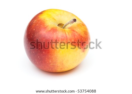 picture ripe apples isolated on a white background. studio.