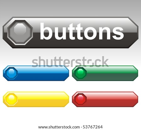 vector buttons - octagons