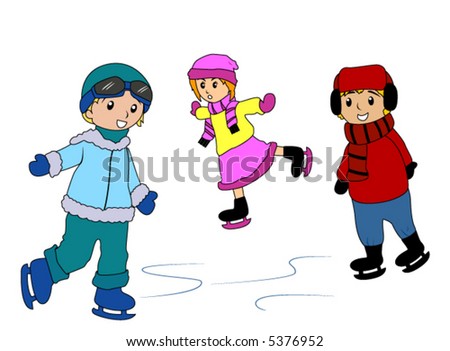 Ice Skating - Vector