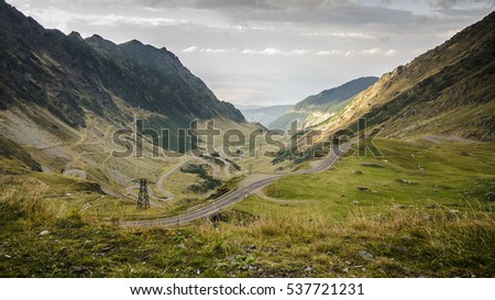 Best mountain road in the world Royalty-Free Stock Photo #537721231
