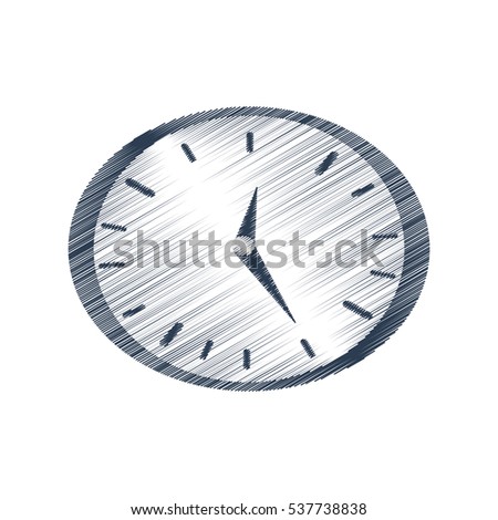 hand draw clock time business money color vector illustration eps 10