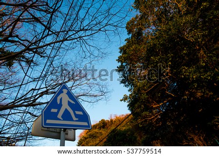 Pedestrian crossing sign in Japan