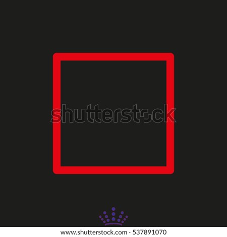 square, symbol, vector illustration EPS 10