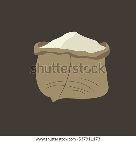 Sack of flour. Vector illustration