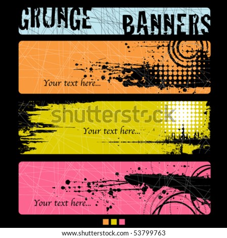 vector grunge banners