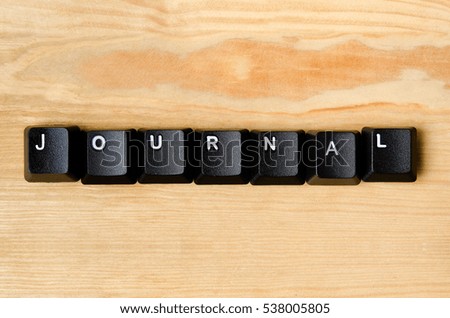 Journal word with keyboard buttons