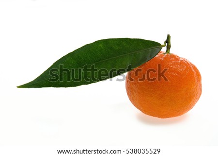 Clementines fresh products in organic farming, photographed on white background