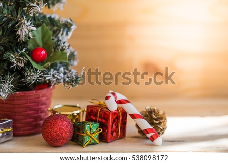Decorate colorful box Christmas present