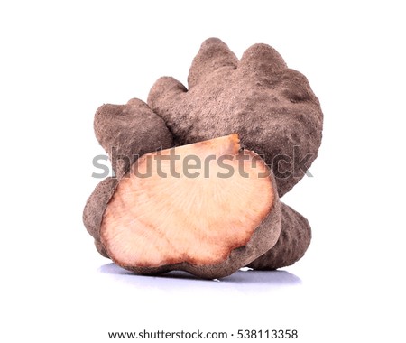 air potato on white background