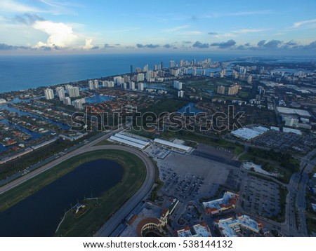 Hallandale Florida Aerial Photo