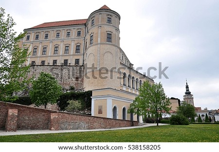 Castle and park, the town of Mikulov, Moravia, Czech Republic, Europe