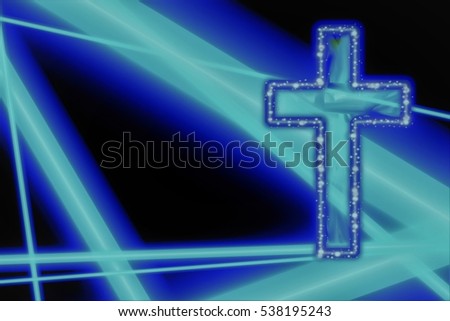 Colorful picture of a Cross / The cross is the symbol of love