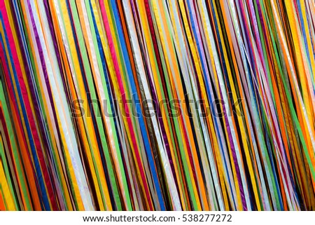 multi-colored vertical ribbon labyrinth