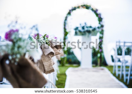 Wedding ceremony with flowers