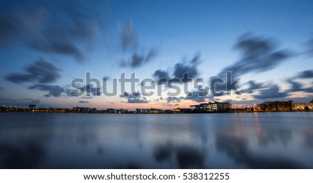 sunset-lake-clouds-library