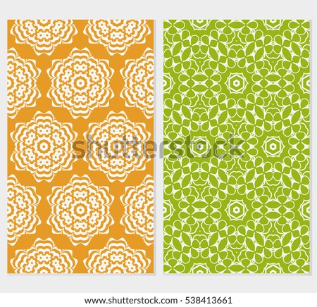 set of original floral patterns. modern ornament. vector illustration for design wedding invitation, background, wallpaper