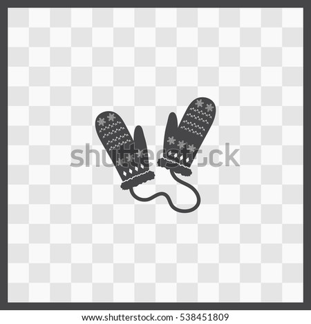 Mittens vector icon. Isolated illustration. Business picture.