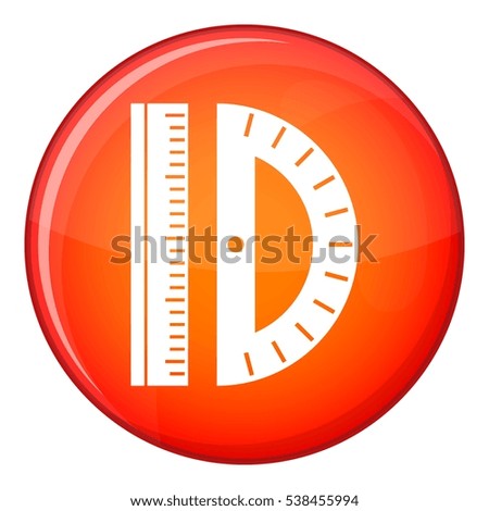 Line icon in red circle isolated on white background vector illustration