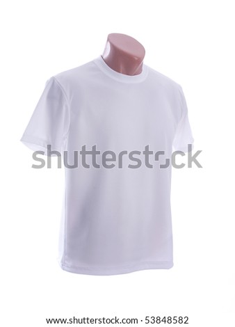 white T-shirt isolated on white background