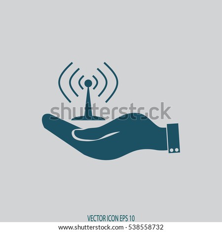 Hand with Wi-Fi 
