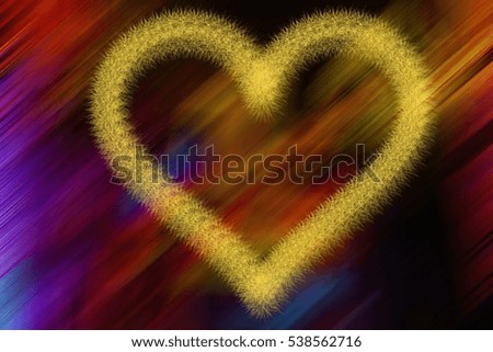 Colorful picture of a heart / The heart is the symbol of love