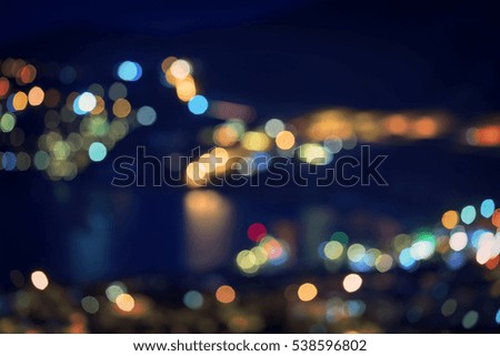 Lights of the city at night, abstract background