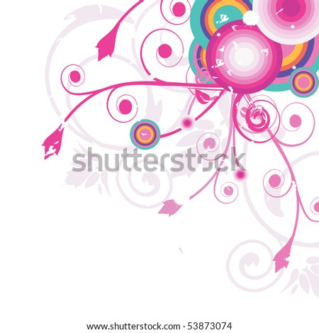 Multicolored floral background