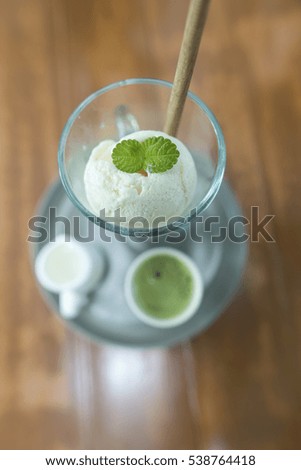 Ice-cream green tea
