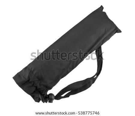 black bag isolated on white background closeup