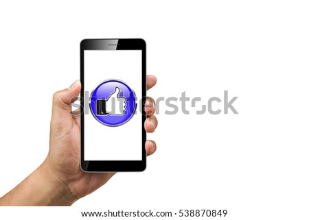 Hand holding a smart phone,Men hands of businessman