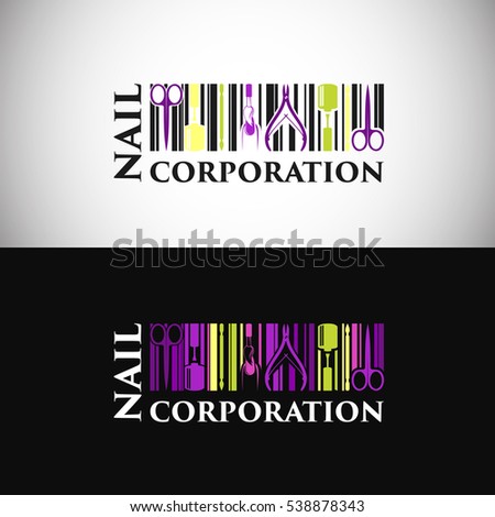 Logo vector for nail design company