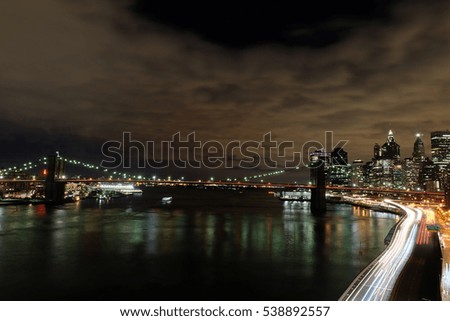 New York night sky view