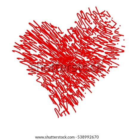 Grunge Wooden Valentine. EPS10 vector illustration.