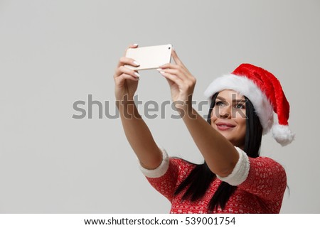 Beautiful young woman doing photo