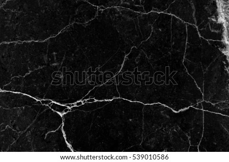 black background cracked wall texture broken marble slab, abstract lines pattern distressed background Royalty-Free Stock Photo #539010586
