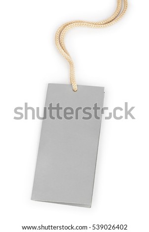Blank label isolated on white background