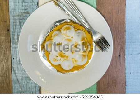 Close up of a lemon tart