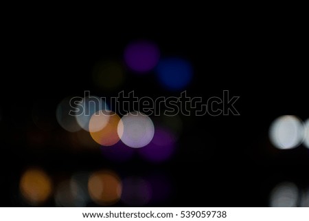 De-focused and blur colorful bokeh lights