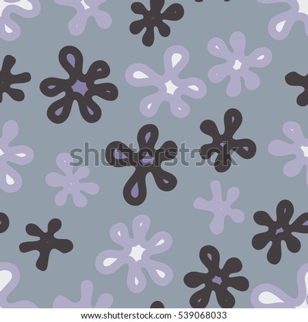 Vector flowers pattern. Summer flowers pattern for fabric or wallpaper. Vintage print. Seamless florish background. 