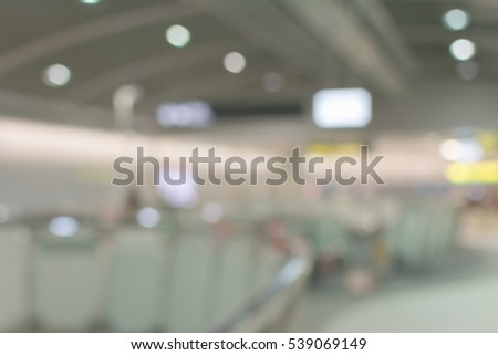 Abstract background of station of train or mrt, shallow depth of focus.