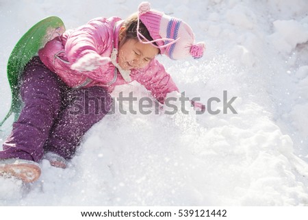 Winter sledding