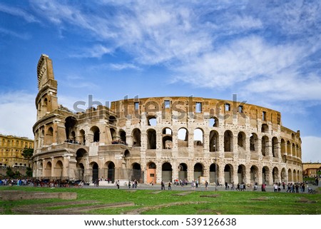 Colosseum in Rome, Italy,selective focus,Panoramic image Royalty-Free Stock Photo #539126638