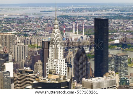 Manhattan air view.