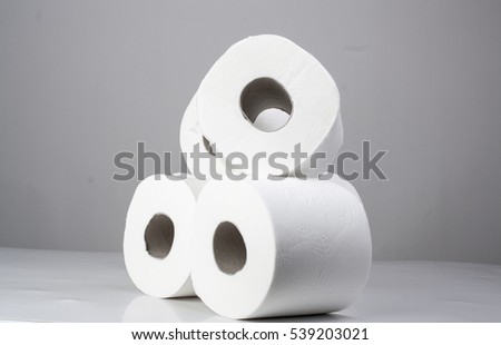 Toilet paper-Tissue paper roll. The reel of the toilet paper on the white background.
Roll of toilet paper- Cheap wc wiping paper product  hygienic purposes.Rolls of toilet paper. Wc papers.