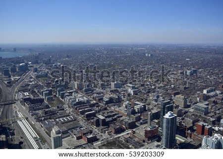 Aerial view of Toronto, Canada