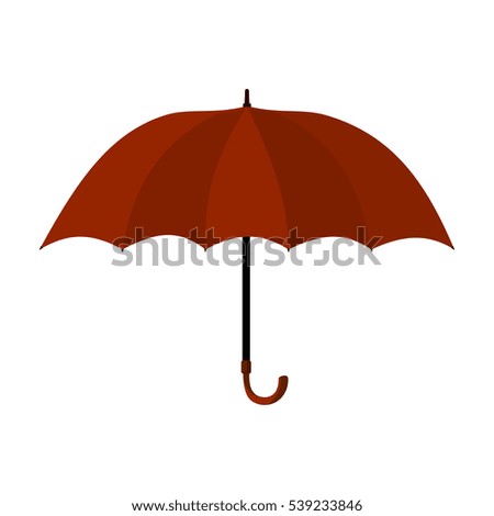 Umbrella icon in cartoon style isolated on white background. England country symbol stock vector illustration.