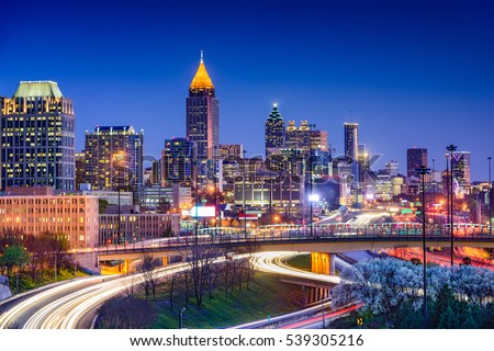 Atlanta, Georgia, USA downtown skyline. Royalty-Free Stock Photo #539305216