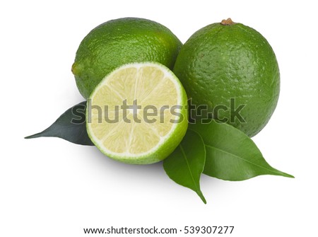 fresh lime in close up