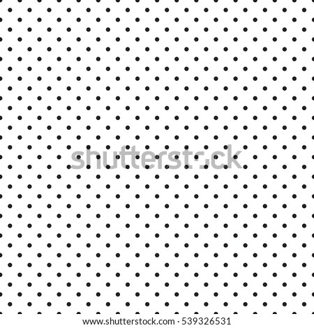 Seamless monochrome polka dot pattern. Dotted background Royalty-Free Stock Photo #539326531
